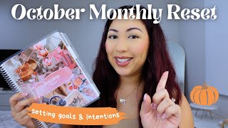 OCTOBER MONTHLY RESET 💵  budgeting planning goal setting amp intentions for this fall season [upl. by Atauqal]