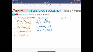 Méthode somme  produit pour factoriser des polynômes  Exercice [upl. by Minne780]