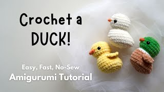 Crochet Duck Tutorial No Sewing [upl. by Niessuh]