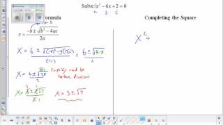 Solving Non Factorable Quadratics A2CC [upl. by Yates]