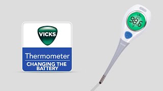 Vicks RapidRead Thermometer VDT972  Changing the Battery [upl. by Carper]