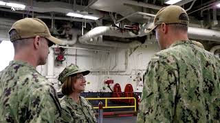 VCNO Visits USS Tripoli LHA 7 [upl. by Ettenauq798]