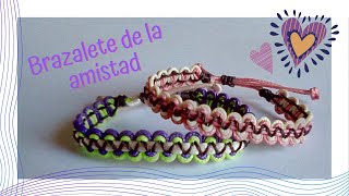 👉 Cómo hacer Brazaletes de la amistad 🎁❤ Diseño unisex paso a paso ✂ Tutorial brazales de hilo ✨👈 [upl. by Elephus]