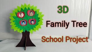 3D Family Tree3D family treeFamily Tree School ProjectFamily Tree modelHow to draw Family Tree [upl. by Carder]