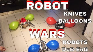 DuBEnG Robot Wars with Roomba BigTrak Lawnmower knives balloons  ShortEdit [upl. by Meagher]