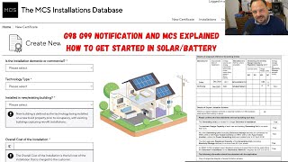 Get started in Solar PV and Battery storage  Filling in G99 G98 and MCS  NAPIT training [upl. by Marella]