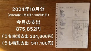 【家計簿】2024年10月分 今月の支出今春の中学入学・高校入学の準備費を特別支出で計上しました。公立中学は20万円、公立高校は25万円が予算の目安です。 [upl. by Jehiah]