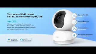 Come Installare e Configurare Telecamera di Sorveglianza WiFi Telecamera TPLINK TAPO C200C210 [upl. by Oralie136]