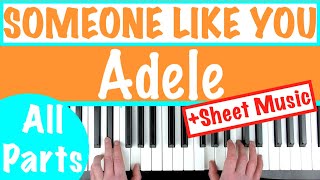 How to play SOMEONE LIKE YOU  Adele Piano Tutorial [upl. by Hephzibah]