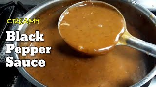 BLACK PEPPER SAUCE  PEPPERCORN RECIPE [upl. by Soloma]