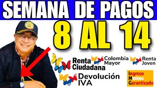 💥URGENTE SEMANA DE PAGOS DEL 8 AL 14 DE JULIO COLOMBIA MAYOR RENTA CIUDADANA DEVOLUCION DEL IVA [upl. by Emmy]