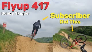 Flyup 417 Bike Park Riding with a Subscriber and he crashed Hard [upl. by Namzed810]