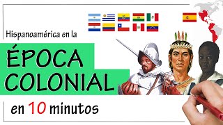 La ÉPOCA COLONIAL en Hispanoamérica  Resumen  Organización Política Económica y Social [upl. by Boyes]