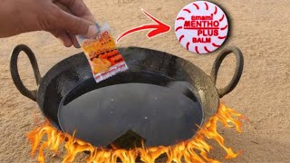 😂Hot Oil VS Mentho Plus Balm Experiment  వేడి నూనెలో Mentho Plus వేసాము [upl. by Morril]