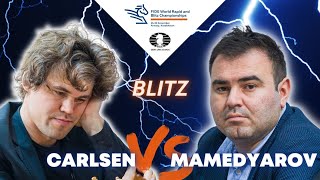 Magnus is on the verge of trouble emotional at the end  Carlsen vs Mamedyarov  World Blitz 2022 [upl. by Hicks]