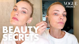 Le makeup glowy de supermodel brésilien de Caroline Trentini  Vogue France [upl. by Annabal]