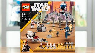 LEGO Star Wars 75372 CLONE TROOPERS amp BATTLE DROIDS BATTLE PACK Review 2024 [upl. by Ramalahs]