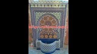 des Fontaine Murale en mosaique traditionnel marocaine pour lintérieur ou dextérieur 2013 [upl. by Arrakat]