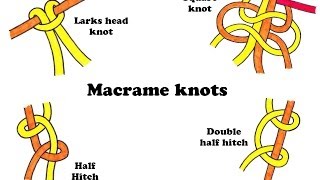 Basic macrame knots [upl. by Mallory]