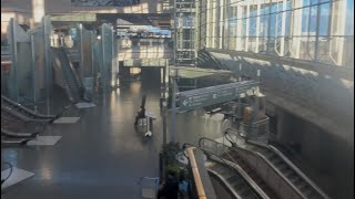 Walking Through the Anchorage Airport Upstairs Escalators’ View anchorage airport 1017 seattle [upl. by Aivil152]