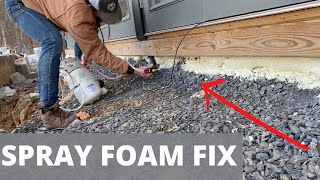 DIY Concrete Slab Fix Using Spray Foam [upl. by Aropizt73]