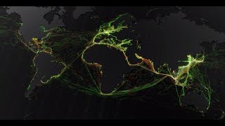 Marine Traffic – A visualisation of global shipping data [upl. by Volney]