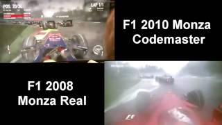 F1 2010 Codemasters VS F1 Real Rain [upl. by Essam]