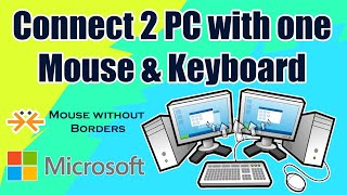 Connect two Computer with One Mouse and Keyboard  How to use Mouse without Borders  Hindi [upl. by Jeanette]