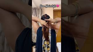 Try this Beautiful Bun hairstyle with rakhi✨💗hair hairstyle viralvideo shorts trending new [upl. by Lerak]