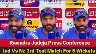 Ravindra jadeja Press conference after 5 Wickets against new zealand 3rd Test Match [upl. by Drusilla]