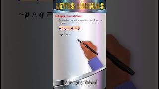 Leyes conmutativas  Leyes lógicas teoría y ejercicios resueltos leyeslogicas shortsfeed [upl. by Angeli321]