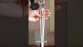 Macrame beginners friendly knots 🪢  halloween decor shorts viral [upl. by Rici]