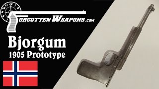 Bjorgum 1905 Norwegian Prototype Pistol [upl. by Dearr]