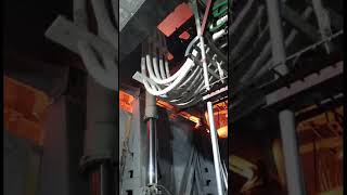 Megatherm Green Induction Furnace 40 Ton Liquid Metal Tapping [upl. by Herriott188]