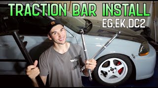 DIY Traction Bar Install 9200 Civic 9401 Integra [upl. by Ellie890]