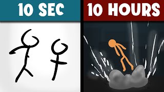 Animating a STICK FIGHT in 10 Seconds vs 10 Hours [upl. by Ahsiekar]