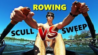 Scull vs Sweep Rowing Rowing Vlog 002 [upl. by Sirah897]