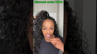 GLUELESS Wig Install Tutorial 3 In 1 Curly Invisible Half Wig [upl. by Nevs89]