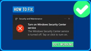 How to Fix Windows Security Center Service is Turned Off or Missing in Windows 1011 [upl. by Nadeen]