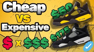 Cheap vs Expensive Jordan 4’s Spreadsheet Included [upl. by Nrojb319]