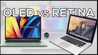 OLED vs RETINA DISPLAY LAPTOP [upl. by Lyssa866]