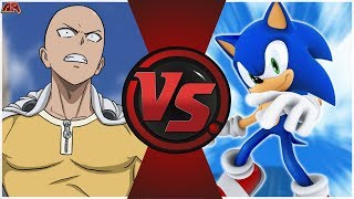 SAITAMA vs SONIC One Punch Man vs Sonic The Hedgehog  Cartoon Fight Club Episode 319 [upl. by Macintyre]