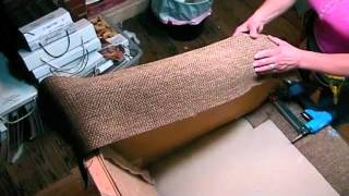 Upholstery How To Cover The Arm Top on a Sofa [upl. by Saraiya283]