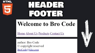 Learn HTML headers amp footers in 5 minutes 🤯 [upl. by Ayikal140]