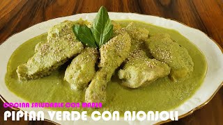 COMO PREPARAR PIPIAN VERDE DE AJONJOLI SS  COCINA SALUDABLE CON MARIA [upl. by Yllime144]