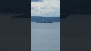 Navy ship destroyer being towed to everette naval station pacific fleet military navy fypシ゚viral [upl. by Ahsinad]