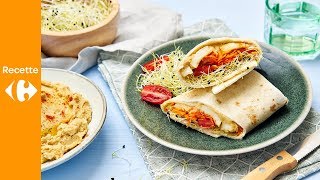 Wrap au houmous et halloumi [upl. by Ettelrac494]