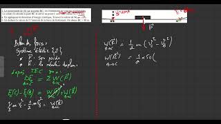 Energie cinétique  Ex01 partie 2 1Bac [upl. by Wilburt]