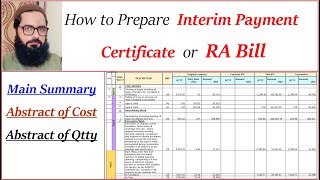 What is interim payment certificate  How to Prepare Interim Payment Certificate  what is RA Bill [upl. by Starkey]