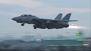 F14 TOMCAT Full Afterburner Take off 1996 Long [upl. by Erdeid]